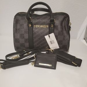 Black or Cream Steve Madden Satchel Handbags.
